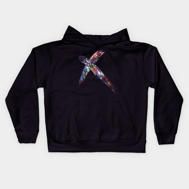 digital monster X Kids Hoodie by DeeMON